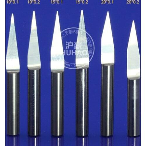 10Pcs 3.175mm Tungsten Bit V Shape Carbide PCB Engraving Bits CNC Router Tool Choose size J3.4001-9003 acrylic carving frezer