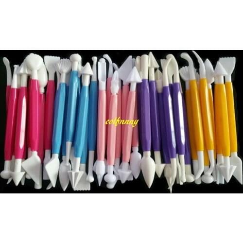 100sets/lot 8pcs/set Cake carving knife sculpture Decorating Flower Fondant Modelling Craft Clays Sugarcraft Tool Cutter