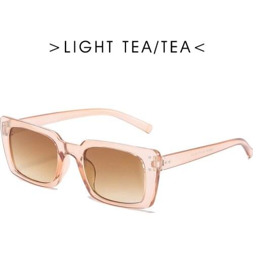 2022 Retro Rectangle Sunglasses Women Brand Designer Vintage Small Square Sun Glasses Ladies Oculos Lunette De Soleil Femm