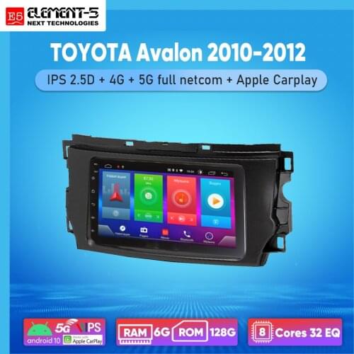 ELEMENT-5 7" 2G+32G Android 8,9,10 4G WIFI RDS DSP Car Radio For TOYOTA Avalon 2010-2012, Navigation GPS HIFI