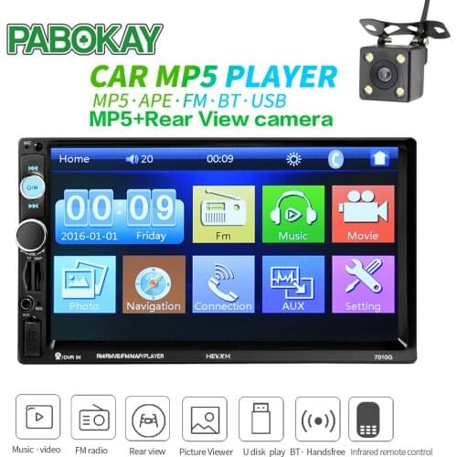 For 2 din GPS Navigation Autoradio Car Radio Multimedia Player Camera Bluetooth Mirrorlink Android Steering-wheel Stereo Audio