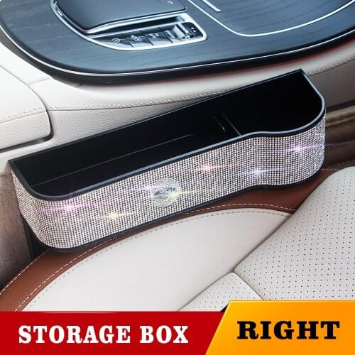 Car Storage Box Wallet Phone Slit Auto Seat Gap Diamond Accessories For Ford Fiesta Focus Escort Mondeo Winning Ranger Gadget