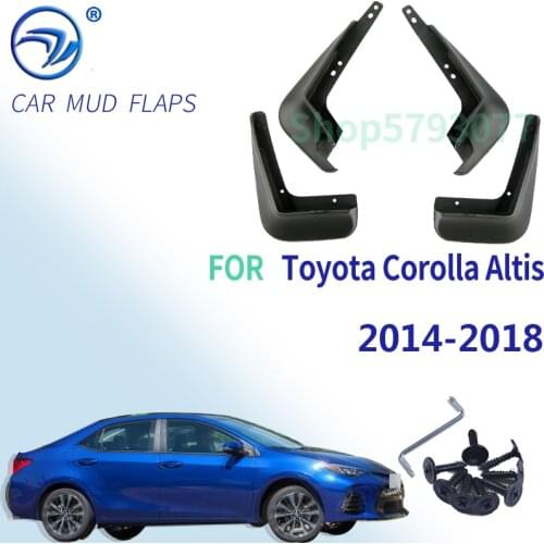 Mud Flaps For Toyota Corolla Altis E170 2014-2017 Mudflaps Splash Guards Mud Flap Front Rear Mudguards Fender 2015 2016