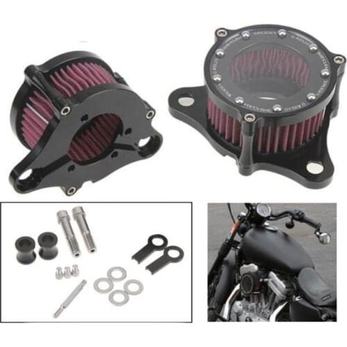 Black CNC Motorbike Air Cleaner Intake Filter System Kit For Harley Sportster XL883 XL1200 1991-2016 2015 2014 Moto Air Filter
