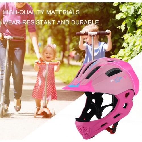 13 Holes Kids Full Face Cycling Helmet In-Mold Riding Protective Hat With Detachable USB Charging Lamp Balance Bike Scooter Hel