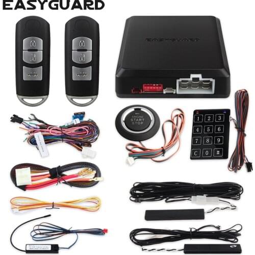 EASYGUARD smart key PKE car alarm system keyless entry remote engine start keyless go touch password entry auto lock unlock
