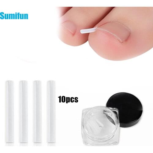 10Pcs Ingrown Toenail Correction Tool Ingrown Toe Nail Treatment Elastic Sticker Straightening Curved Brace Pedicure Nail Care