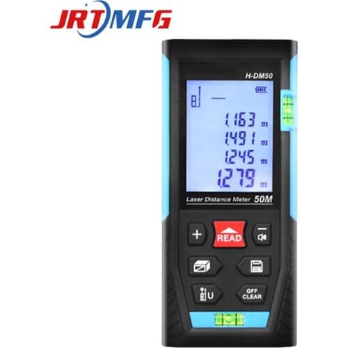 JRTMFG Laser Rangefinder 100m Infrared Double Horizontal Bubble Measuring Instrument Digital HD Display Laser Distance Metter