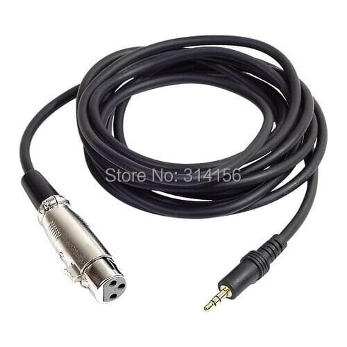 2.5M Microphone line ISK C-4/C4 3.5mm to Female XLR Dual-core shielded professional Audio output line design for PC recording