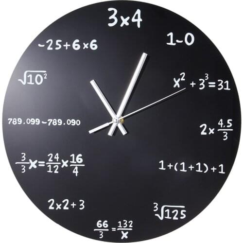 Wall Clock Acrylic Mathematical Formula Clocks Living Room Office Home Diy Decorations Wall Clock Modern Design