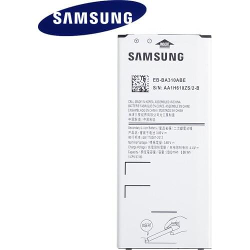 Original New Samsung Battery For Samsung Galaxy A3 2016 Edition A310 A310F A310M A310Y A310F/DS DUOS EB-BA310ABE 2300mAh