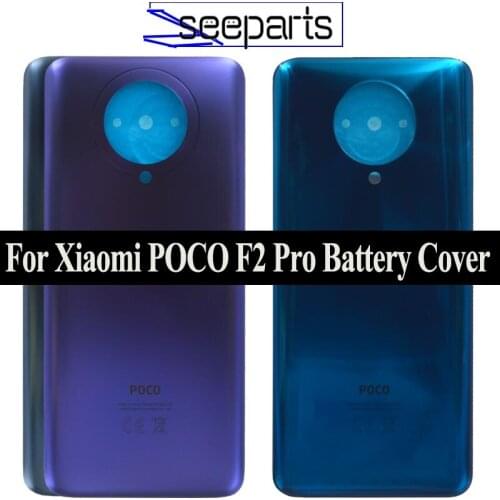 Original For Xiaomi Poco F2 Pro Battery Cover Back Glass Panel Rear Housing Case Poco F2 Pro Battery Cover