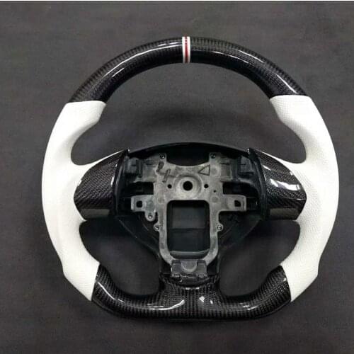 Cuatomized Real Carbon Fiber Sports Steering Wheel Alcantara Leather compatible for Mitsubishi Lancer-ex 2010-2015