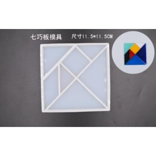 Tangram silicone bracelet mould DIY handmade material high mirror glossy crystal drop gel flower bracelet