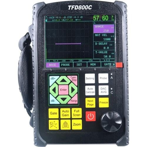 TFD800C Ultrasonic Flaw Detector High quality Portable Digital Ultrasonic Flaw Detector Tester Automated Calibration 110-220V