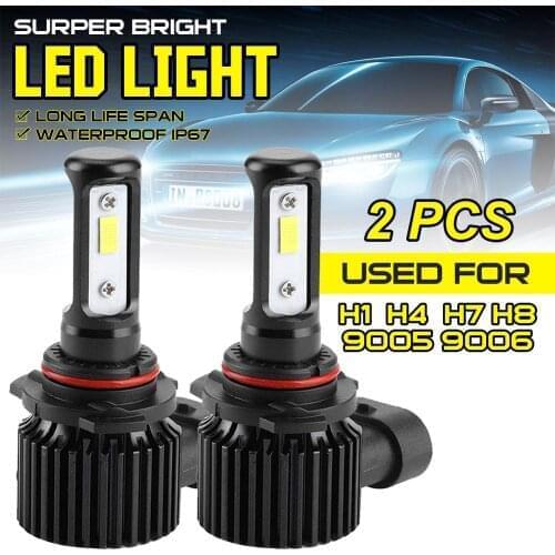 High Quality 1Pair LED Car Headlight H1 H4 H7 H11 H13 6000K 5000LM Bright IP67 Waterproof Drop Shipping