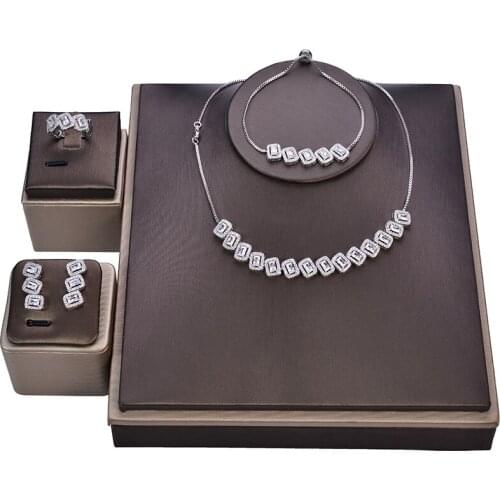 Jewelry Sets HADIYANA Neo-gothic Trendy Romantic Temperament Party Gift Cubic Zirconia High Quality CN0584 Conjunto de joyas