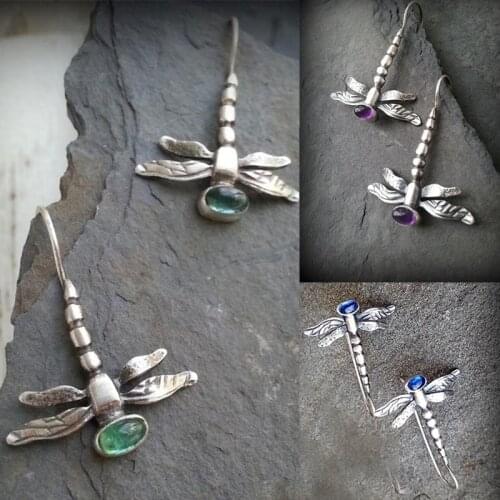 5 Styles Retro Dragon Fly Earrings Jewelry Womens Dragonfly Earrings Insect Pendant Engagement Earring Anniversary Gift