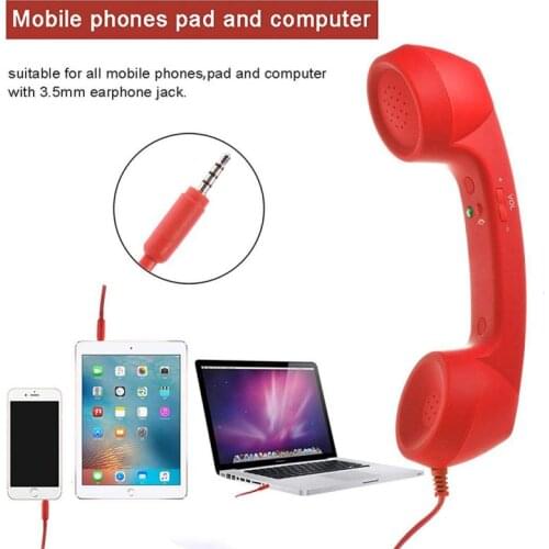 2020 New 3.5mm Interface Speaker Mobile Phone Radiation Receiver Headset Classic Retro Phone Receiver For IPhone With Microphone