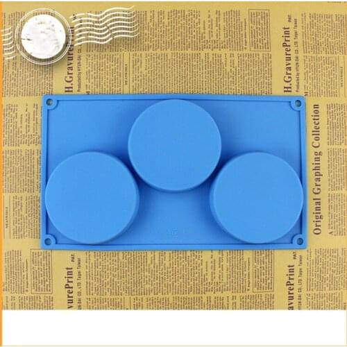 3 Cavity Round Mousse cake Models Turn Sugar Cake Silicone Mold DIY Baking Mold Silicon Cake Mould