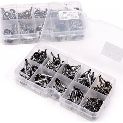 1 Box 80pcs Mixed Sizes Fishing Rod Guide Tips for Rod DIY Reparing Top Eyelets 1.5mm 1.8mm 2.0mm 2.2mm 2.4mm 2.6mm 2.8mm 3mm