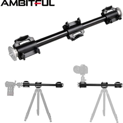 Aluminum 3/8 Screw Four Head Mounts Cross Arm Support Tripod Rock Solid Cross Bar Side Arm for Photo Studio Camera for Light