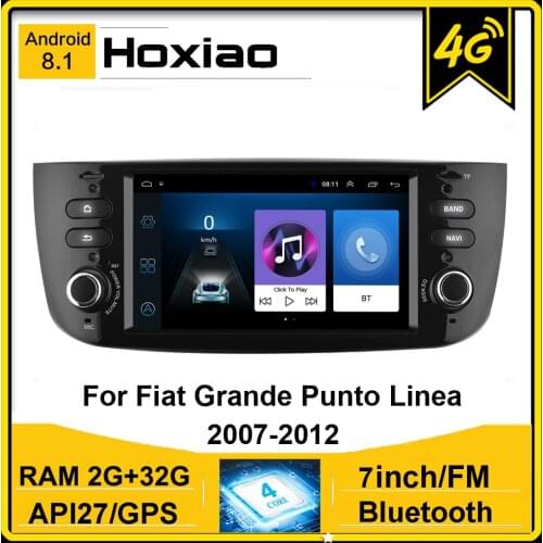 Car Android 8.1 For Fiat Linea Punto EVO Grande Linea 2012 2013 2014 2015 Auto Radio Stereo GPS Navigation Multimedia Player