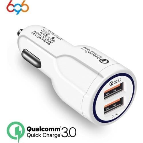 696 Quick Charge 3.0 Dual Usb QC 3.0 Fast Charging Usb Car Charger For Mobile Phone Other USB Charger Electronic Product QC3.0
