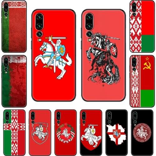 Republic of Belarus National flag Phone case For Huawei P 8 10 20 30 Smart Plus 2019 Z Lite Pro 2017 2019 black pretty Etui