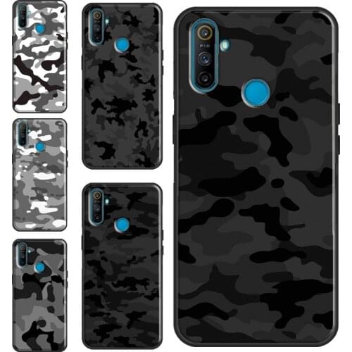 Night Dark Camo Military Camouflage Case For OPPO Realme GT Neo Q3 6 7 8 Pro C3 C11 C15 C21 OnePlus 9 Pro 8 Pro 9R 7T 8T Cover