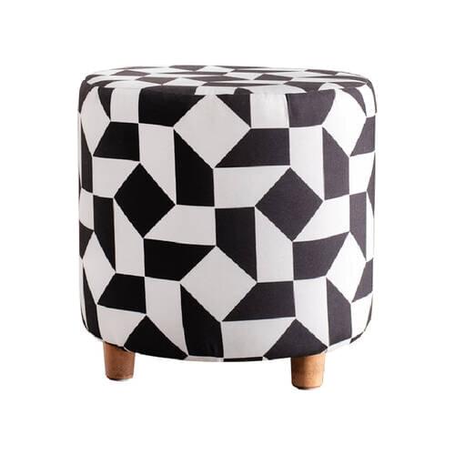Black White Pouf Pouf Box Seat Kitchen Stool Hallway Bench Pouf Chair living room furniture room ottoman hotel chair