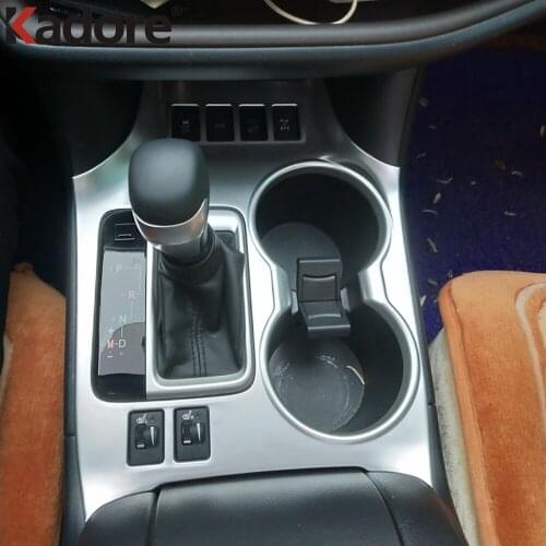 For Toyota Highlander 2014-2017 2018 2019 Gear Box Glass Panel Cover Water Cup Holder Trim Car-styling Accessories Frame