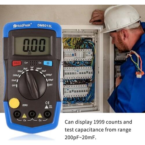 DM6013L Electronics Capacitance Meter Eletronicos esr Electronic Electronica Super Capacitor Tester Capacimetro Digital Meter