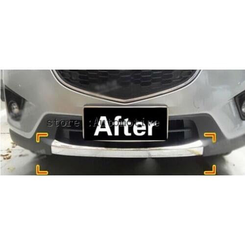 Chrome Front Bumper Trim Protection Exterior 1PC For 2012-2015 for Mazda CX-5 CX5
