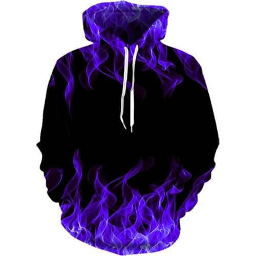 Colorful Flame 3d Printed hoodie Fashion off white hoodies Casual harajuku Pullover Brand design Sweatshirt blue harajuku jacket