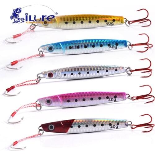 ILure New Metal Jigging Spoon 25g/40g/60g Fishing Hooks Artificial Bait Boat Fishing Bait Giga Super Hard Fishing Lead Bait