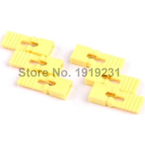 100PCS 2.54MM Long Jumper Cap Long Handle Jumper Cap Yellow