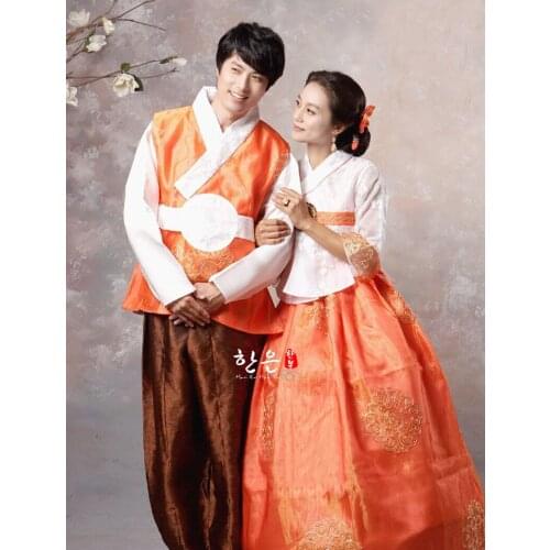 Korean Imported Fabric / Bride Groom Wedding Hanbok / Couple Hanbok / Wedding Dress