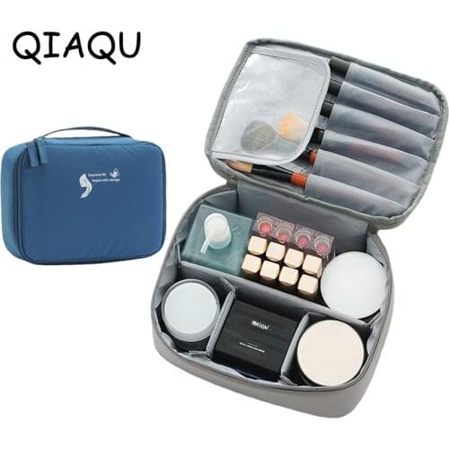 Cosmetic Bag Adjustable space Organizer Bag Portable large capacity Toiletry Outdoor Men Travel Kit Storage bag Women makeup bag