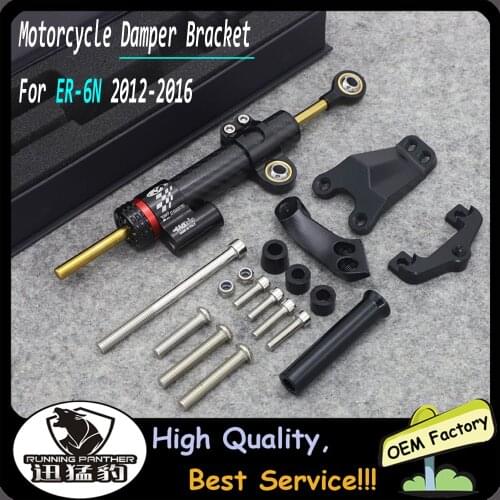 ER-6N Motorcycle Steering Stabilize Damper Bracket Mount CNC Motorbike For Kawasaki ER6N 2012-2016