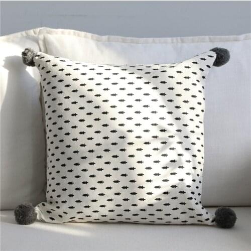 Square Cushion Cover Pillowcase Geometry Printed Pillow Case Back Cushions (Without Pillow Core)