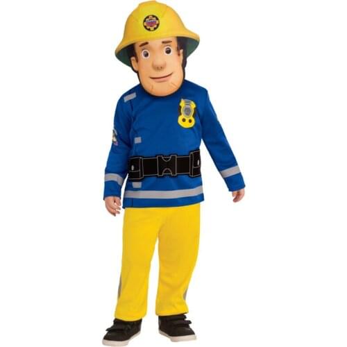 Hot 2020 Fireman Sam Childrens Fancy Dress Costume 4-10 Years Carnival Party Halloween Cosplay Costumes