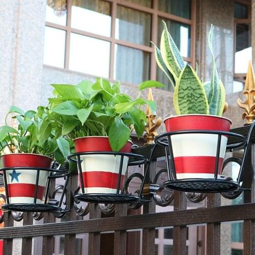 1PC Metal Wall Hanging Flower Vase Rack Wall Flower Pot Basket Garden Home Decoration Flower Basket Home Decor