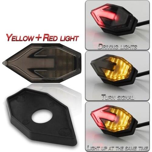 Motorcycle Turn Signal 1 Pair Cross-border hot sales Motorbike Accessories Arrow-shaped Dual-color Light-guided Led Side