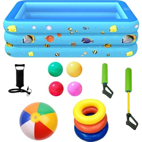 Inflatable Swimming Pool Family Lounge Pools Above Ground For Baby Kids Adults Toddlers Outdoor, Garden, Backyard Water Party