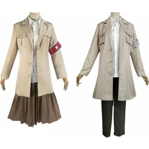 Attack on Titan Cosplay Scout Regiment Eldia Warrior Pieck Reiner Braun Costume Outfit Uniform Halloween Costume Suit