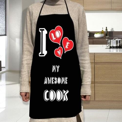 Custom Cooking 01 Apron Dinner Party Cooking Apron Adult Baking Accessories Waterproof Fabric Printed Cleaning Tools