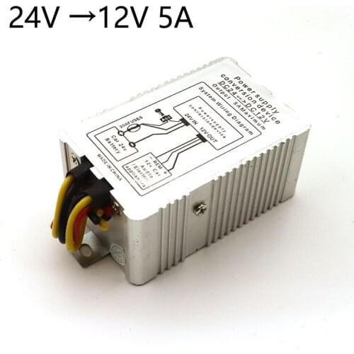 DC 24V to 12V 5A 60 W Step-down Converter For Driving Recorder Interver Reversing Image Power Transformer Buck volt converters