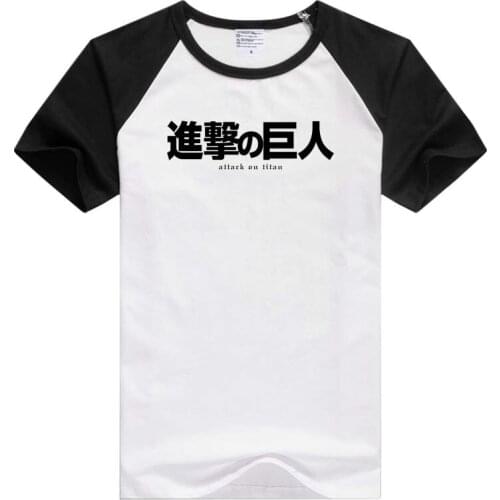 FOR Attack on Tita Letter Print short sleeve casual Men Women T-shirt Comfortable Tshirt Cool Print Tops GA617