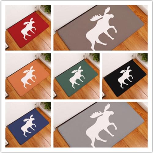 Elk Floor Mats Living Rooms Anti-slip Carpet for Bedroom Kitchen Bathroom Rug Welcome Mats for Front Door